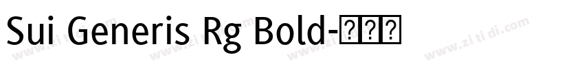 Sui Generis Rg Bold字体转换